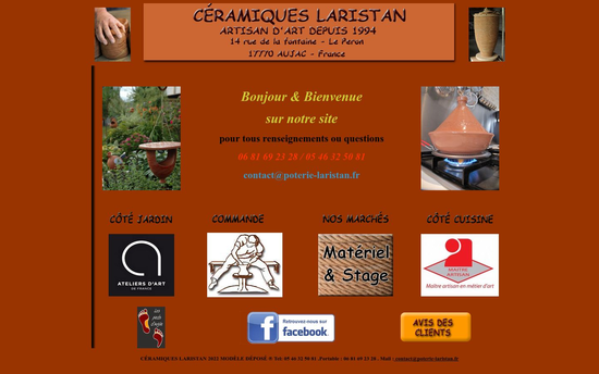 Ceramiques laristan | BIENVENUE SUR NOTRE SITE DE POTERIE ARTISANALE GRES D’ART DES CERAMIQUES LARISTAN