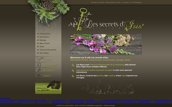 Notseg | Les secrets d’Isis / Art floral Vos fleurs comme vous les aimez…