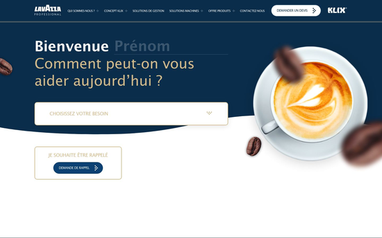 Klix | Distributeur de café pour le lieu de travail Lavazza Professional KLIX®