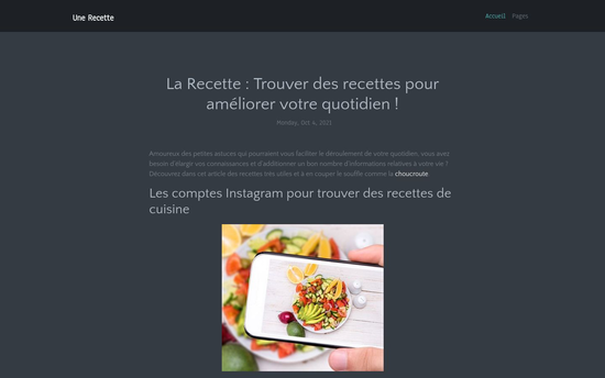 Recette 1 | La Recette Trouver des recettes pour améliorer votre quotidien !