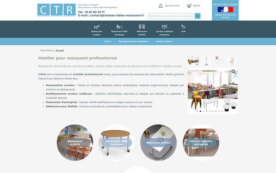 CTR.fr | Mobilier pour la restauration privée et collective